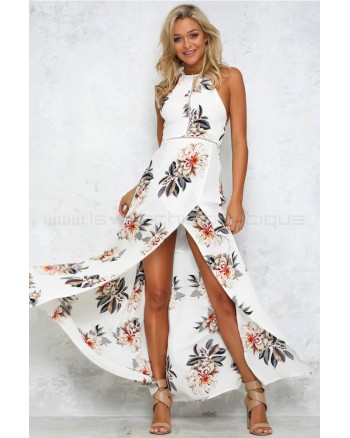 Heart To Heart Maxi Dress White